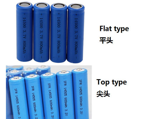 14500 3.2V600mah bateria do lítio LiFePO4