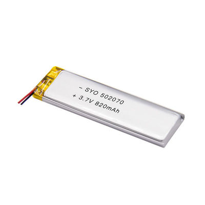 Ciclo profundo 602749 820mAh lítio Ion Polymer Battery de 3,7 volts